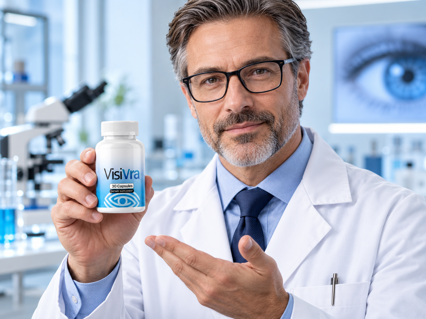Healthcare professional holding VisiVra